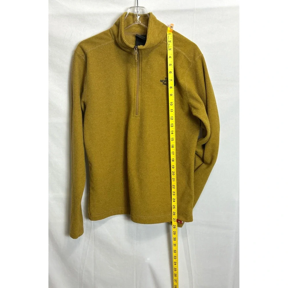 The North Face Mens Echo Rock Quarter Zip Pullover Mustard Yellow Small NF0A3Y6Y